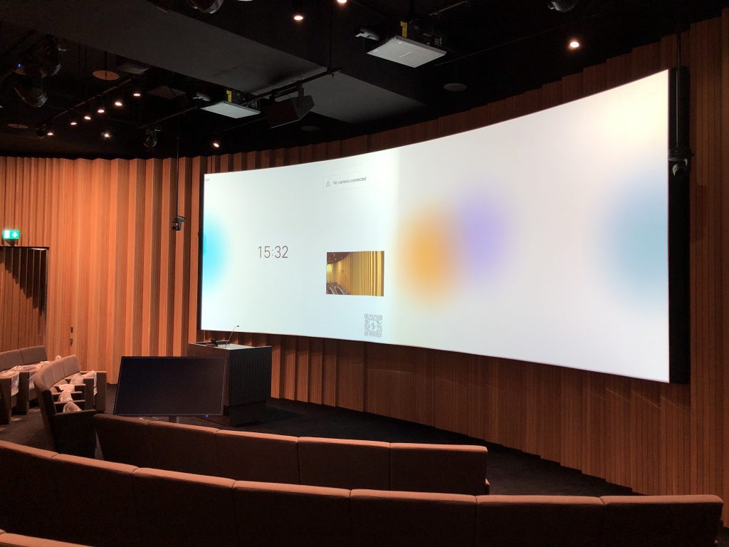 ISDM Video display used in a lecture theatre
